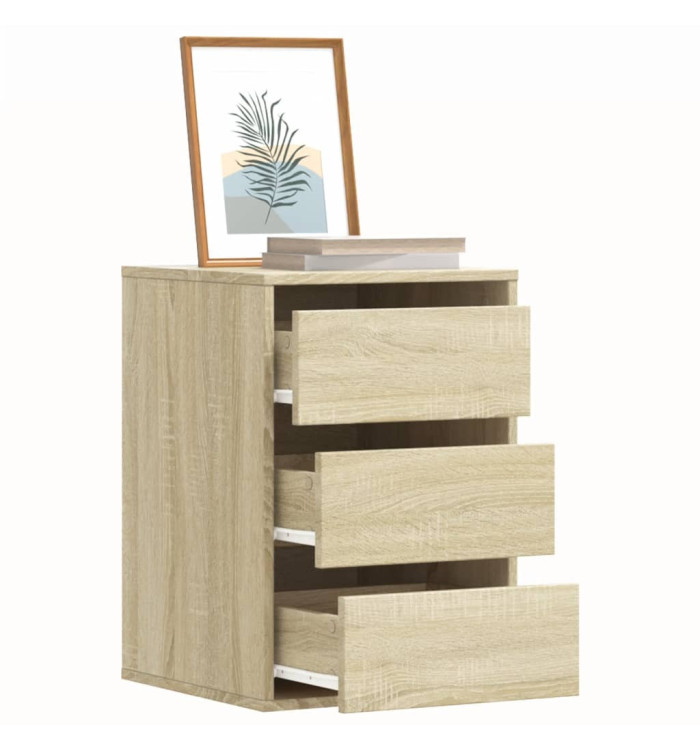 Commode d'angle chêne sonoma 40x41x58 cm bois d'ingénierie | Mobilier & Déco