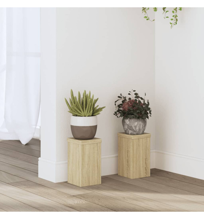 Supports pour plantes 2 pcs chêne sonoma bois d'ingénierie | Mobilier & Déco