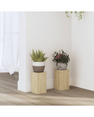 Supports pour plantes 2 pcs chêne sonoma bois d'ingénierie | Mobilier & Déco