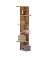 Étagère d'angle murale chêne artisanal bois d'ingénierie | Mobilier & Déco