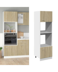 Armoire à micro-ondes "Lyon" Chêne sonoma 60x57x207 cm | Mobilier & Déco