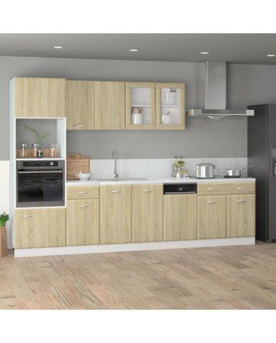 Ensemble d'armoires de cuisine 7 pcs chêne sonoma | Mobilier & Déco