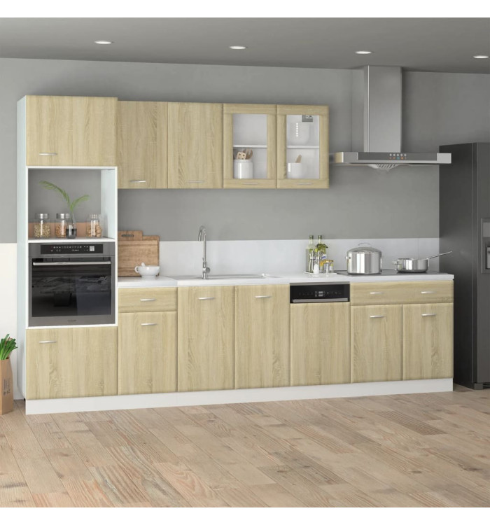 Ensemble d'armoires de cuisine 7 pcs chêne sonoma | Mobilier & Déco