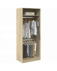 Garde-robe chêne sonoma 80x50x200 cm bois d'ingénierie | Mobilier & Déco