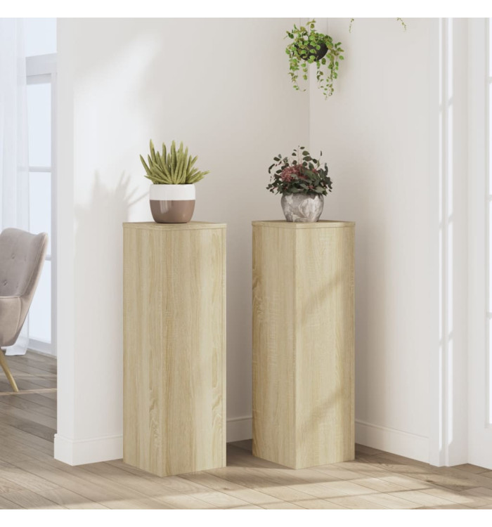 Supports pour plantes 2 pcs chêne sonoma bois d'ingénierie | Mobilier & Déco