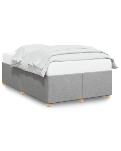 Cadre de lit sans matelas gris clair 120x190 cm tissu | Mobilier & Déco