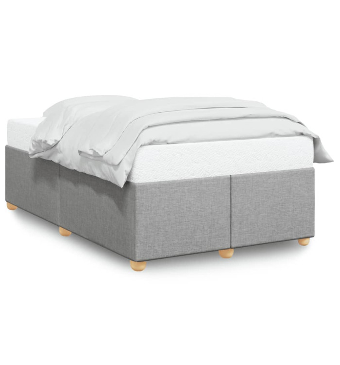 Cadre de lit sans matelas gris clair 120x190 cm tissu | Mobilier & Déco