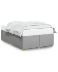 Cadre de lit sans matelas gris clair 120x190 cm tissu | Mobilier & Déco