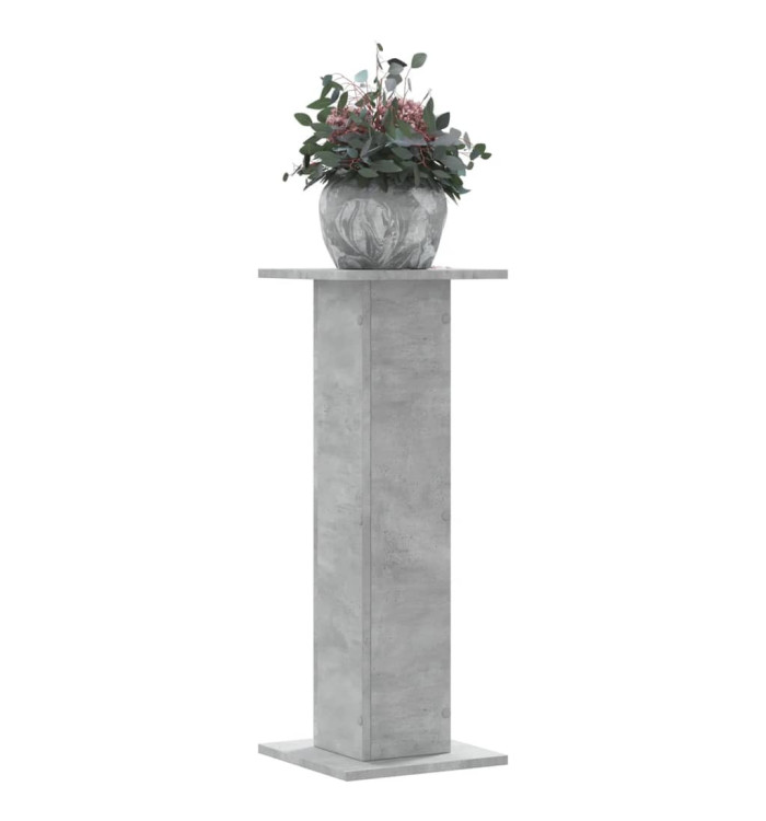 Supports pour plantes 2 pcs gris béton bois d'ingénierie | Mobilier & Déco