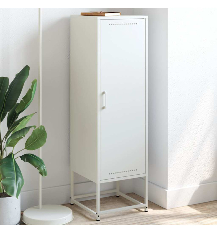 Buffet haut blanc 36x39x123 cm acier | Mobilier & Déco