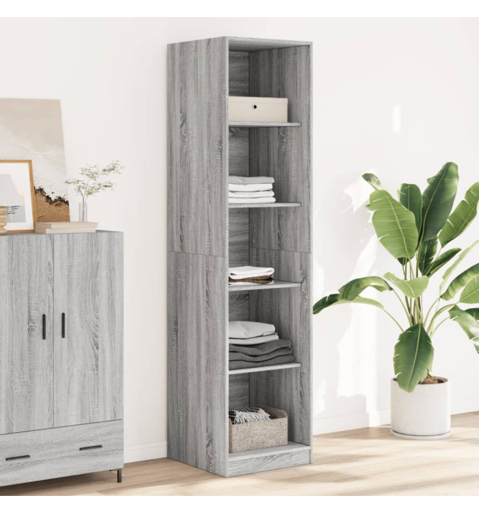 Garde-robe gris sonoma 50x50x200 cm bois d'ingénierie | Mobilier & Déco
