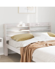 Tête de lit avec étagères blanc 150 cm bois massif de pin | Mobilier & Déco