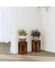 Supports pour plantes 2 pcs chêne fumé bois d'ingénierie | Mobilier & Déco