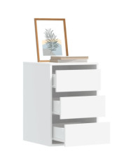 Commode d'angle blanc 40x41x58 cm bois d'ingénierie | Mobilier & Déco