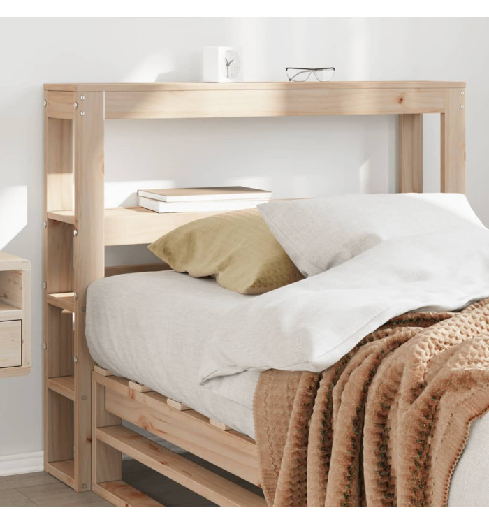 Tête de lit avec étagères 75 cm bois massif de pin | Mobilier & Déco