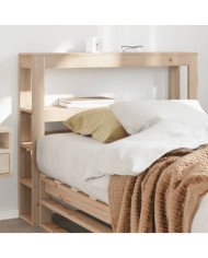 Tête de lit avec étagères 75 cm bois massif de pin | Mobilier & Déco