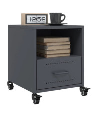 Tables de chevet 2 pcs anthracite 36x39x43,5 cm acier | Mobilier & Déco