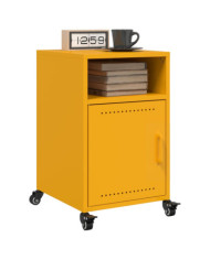 Tables de chevet 2 pcs jaune moutarde 36x39x59 cm acier | Mobilier & Déco