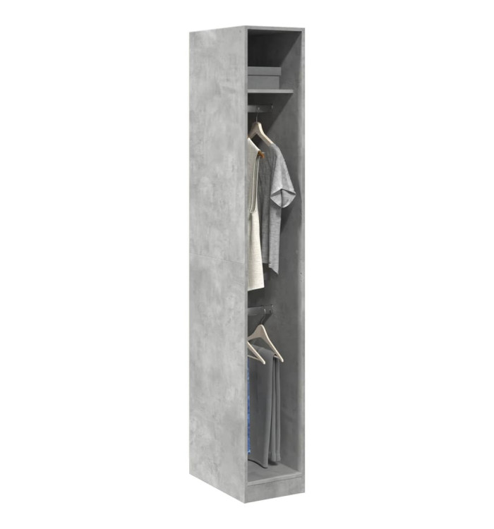 Garde-robe gris béton 30x50x200 cm bois d'ingénierie | Mobilier & Déco