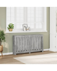 Cache-radiateur gris béton 149x20x82 cm bois d'ingénierie | Mobilier & Déco