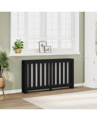 Cache-radiateur noir 149x20x82 cm bois d'ingénierie | Mobilier & Déco