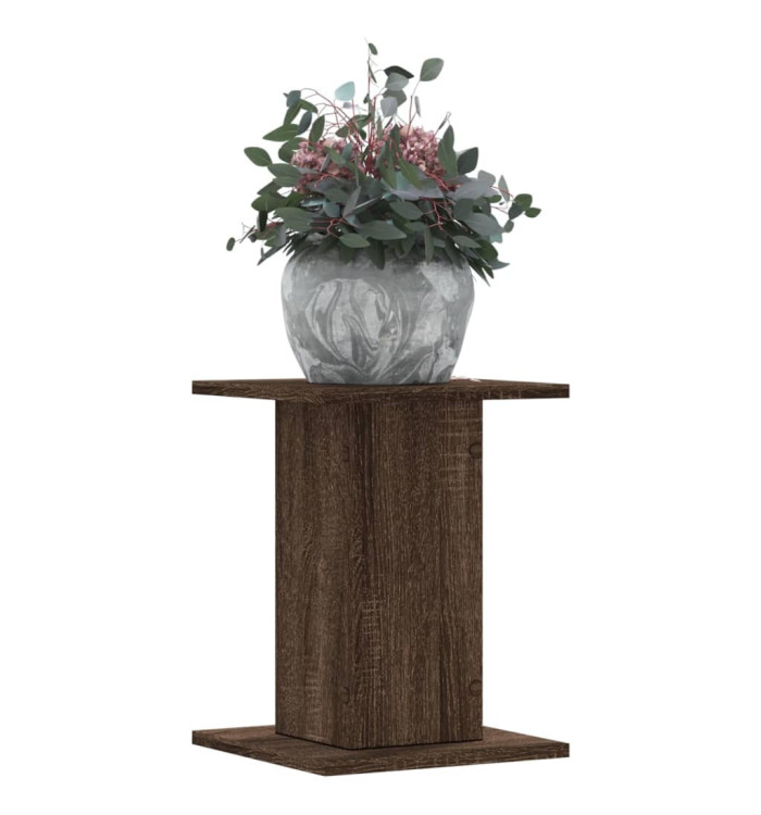 Supports pour plantes 2 pcs chêne marron bois d'ingénierie | Mobilier & Déco