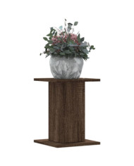 Supports pour plantes 2 pcs chêne marron bois d'ingénierie | Mobilier & Déco