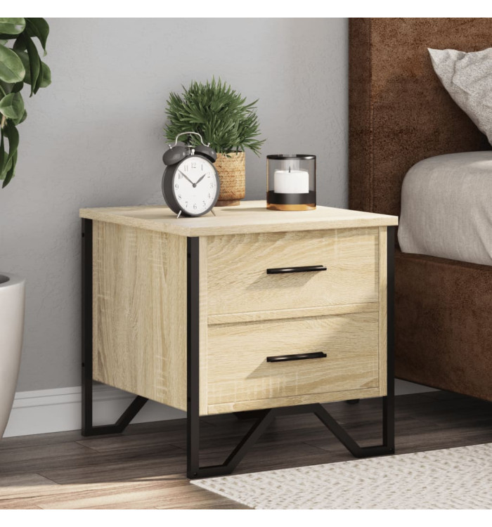 Table de chevet chêne sonoma 40x41x40 cm bois d'ingénierie | Mobilier & Déco
