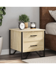 Table de chevet chêne sonoma 40x41x40 cm bois d'ingénierie | Mobilier & Déco