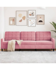 Canapé à 3 places Rose 210 cm Velours | Mobilier & Déco