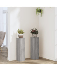 Supports pour plantes 2 pcs sonoma gris bois d'ingénierie | Mobilier & Déco