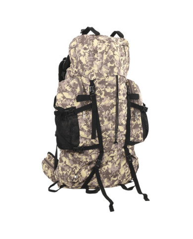 Sac à dos de randonnée marron camouflage 100 L tissu oxford | Mobilier & Déco
