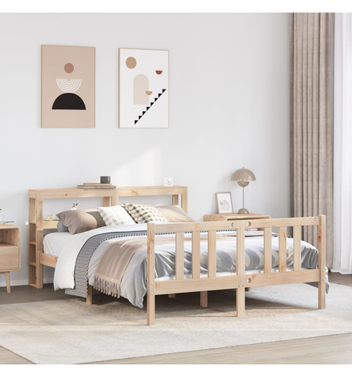 Cadre de lit avec tête de lit sans matelas 150x200 cm | Mobilier & Déco