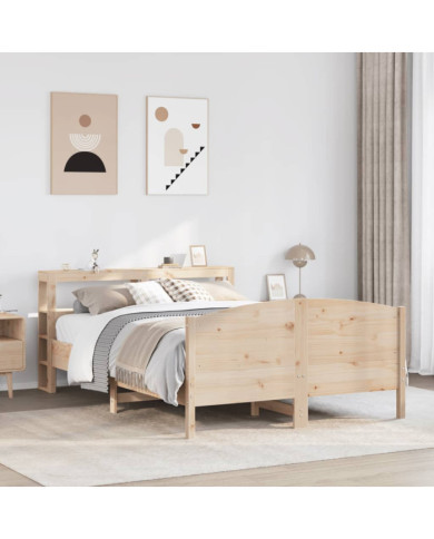 Cadre de lit sans matelas 150x200 cm bois de pin massif | Mobilier & Déco