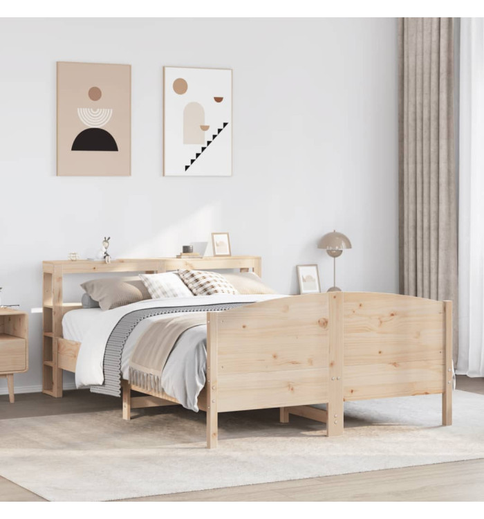 Cadre de lit sans matelas 150x200 cm bois de pin massif | Mobilier & Déco