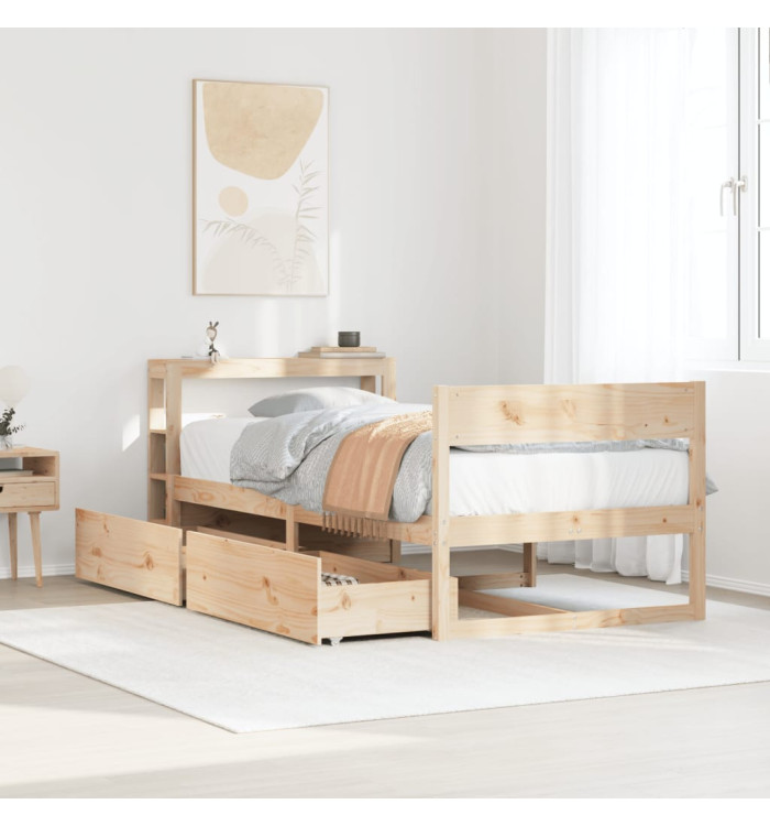 Cadre de lit sans matelas 90x190 cm bois de pin massif | Mobilier & Déco
