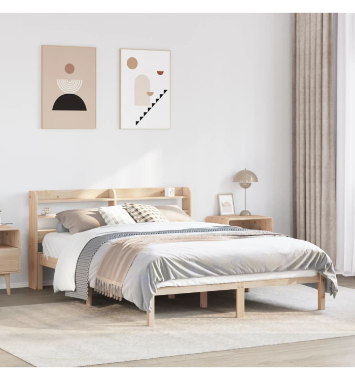 Cadre de lit sans matelas 160x200 cm bois massif de pin | Mobilier & Déco