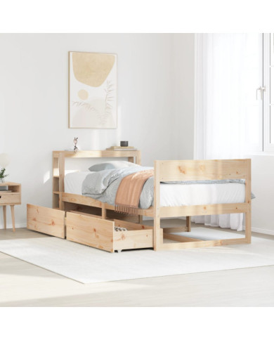 Cadre de lit sans matelas 90x200 cm bois de pin massif | Mobilier & Déco