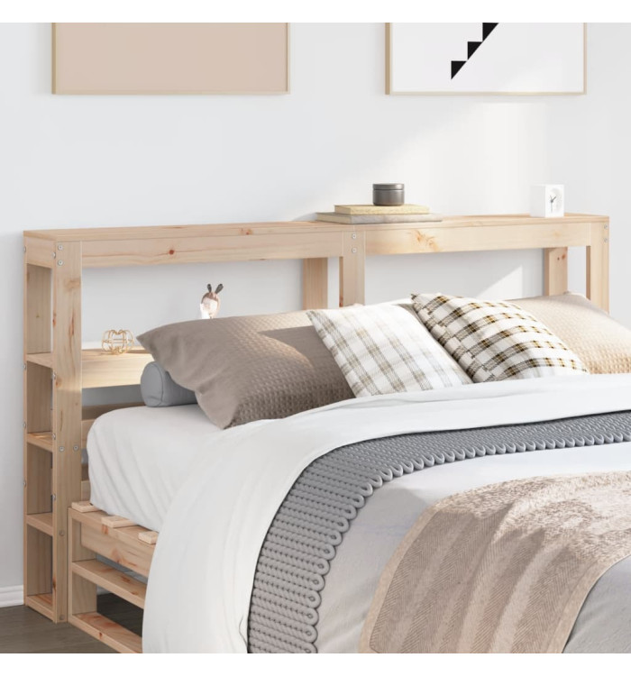 Tête de lit avec étagères 120 cm bois massif de pin | Mobilier & Déco