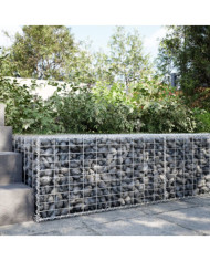 Panier gabion avec couvercle 100x100x50 cm fer galvanisé | Mobilier & Déco
