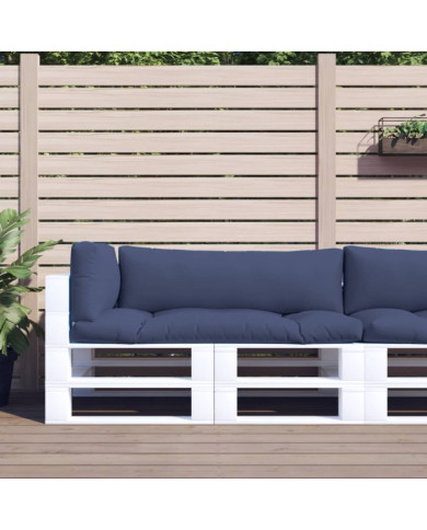 Coussins de palette lot de 3 bleu marine tissu oxford | Mobilier & Déco