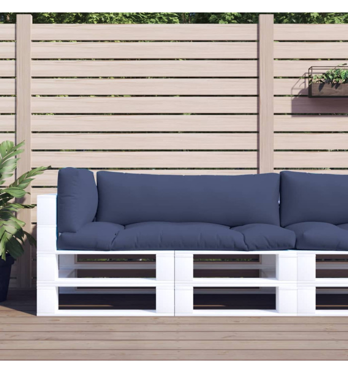 Coussins de palette lot de 3 bleu marine tissu oxford | Mobilier & Déco