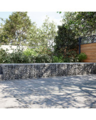 Panier gabion avec couvercle 700x100x50 cm fer galvanisé | Mobilier & Déco