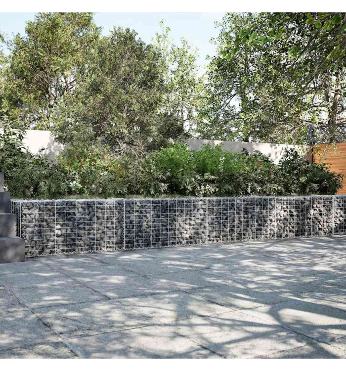 Panier gabion avec couvercle 700x50x50 cm fer galvanisé | Mobilier & Déco