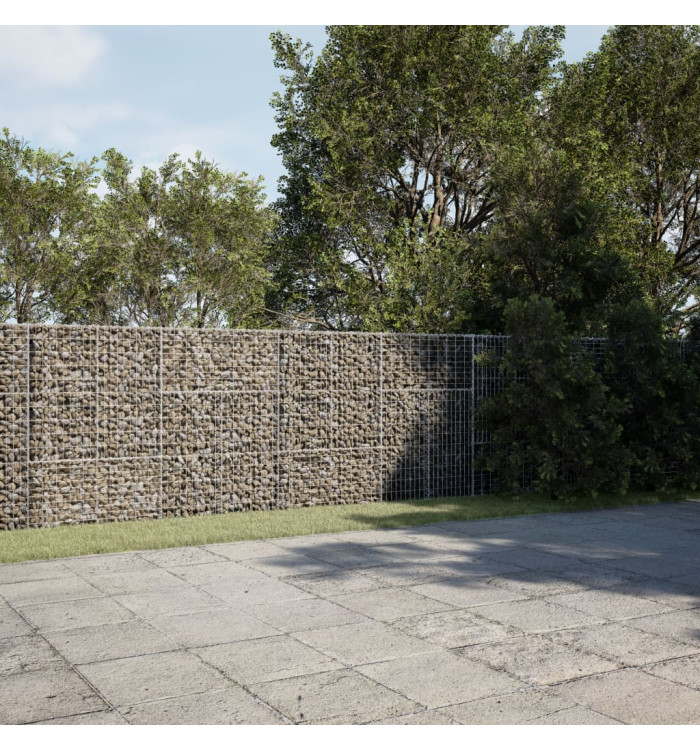 Panier gabion avec couvercle 1100x100x150 cm fer galvanisé | Mobilier & Déco