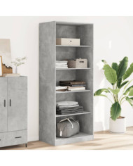 Garde-robe gris béton 80x50x200 cm bois d'ingénierie | Mobilier & Déco