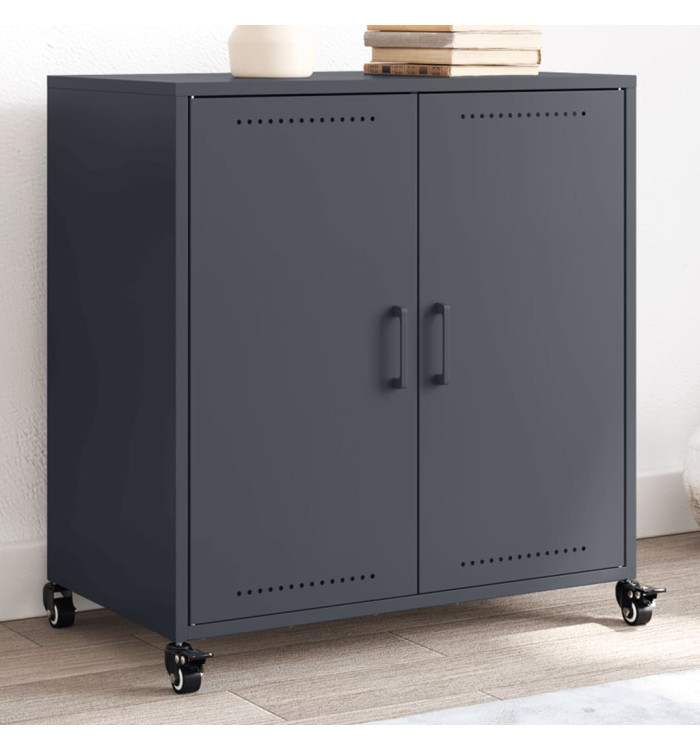 Buffet anthracite 68,5x39x72 cm acier | Mobilier & Déco