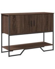 Table console chêne marron 100x35x74,5 cm bois d'ingénierie | Mobilier & Déco
