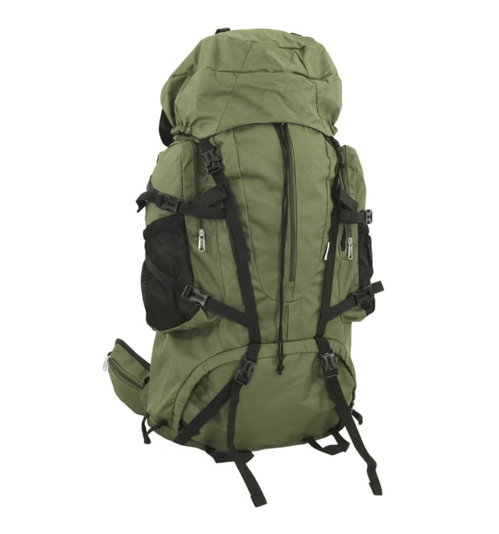 Sac à dos de randonnée vert armée 60 L tissu oxford | Mobilier & Déco