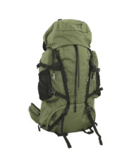 Sac à dos de randonnée vert armée 60 L tissu oxford | Mobilier & Déco